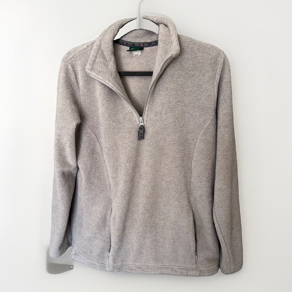 Cabela's  Womens Gray quarter Zip  fleece Outdoor Pullover Gorpcore size m